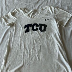 Nike TCU White Athletic Tee Size M